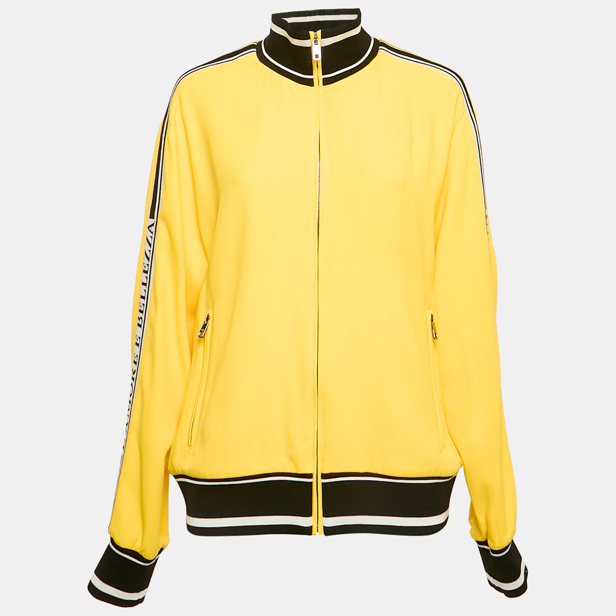 

Dolce & Gabbana Yellow Jersey L'Amore E Bellezza Bomber Jacket L