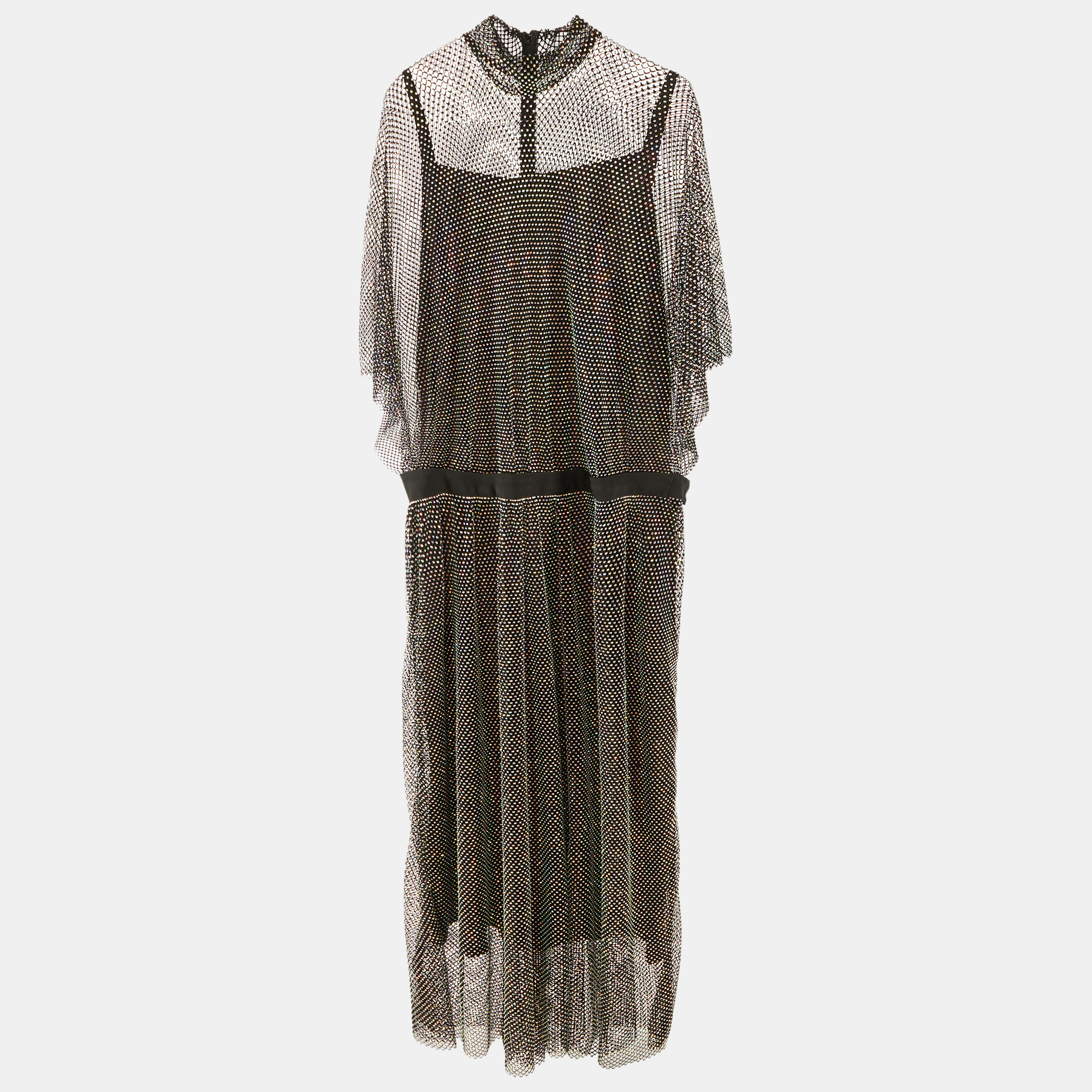 

Dolce & Gabbana Black Rhinestone Embellished Oversized Maxi Dress XL