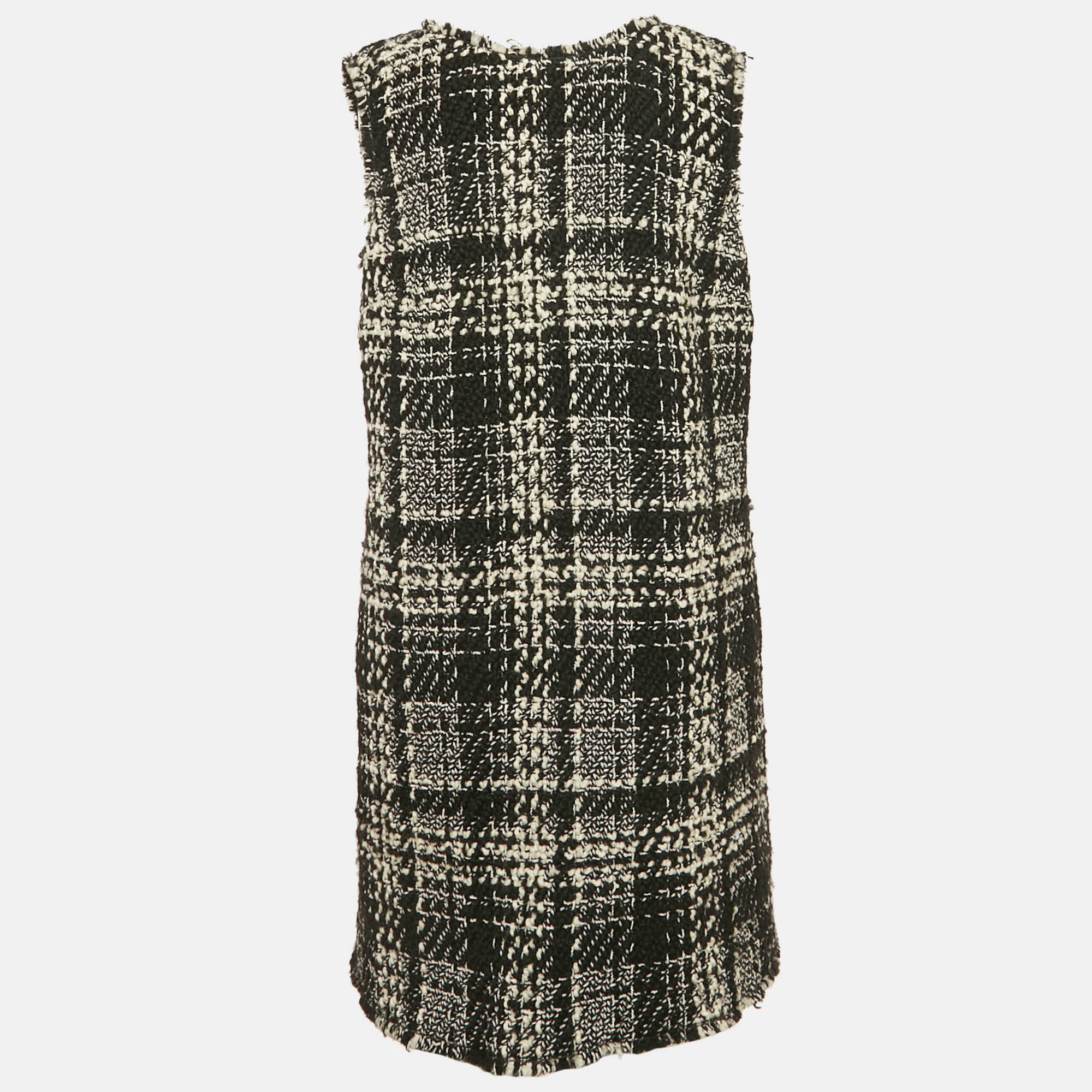 

Dolce & Gabbana Black Tweed Shift Dress M