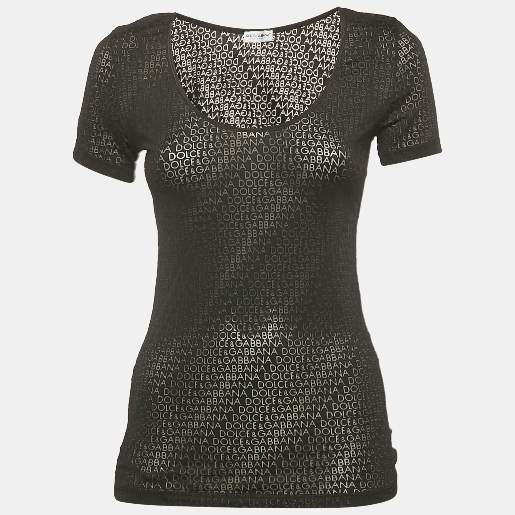 

Dolce & Gabbana Underwear Black Monogram Jersey Top L