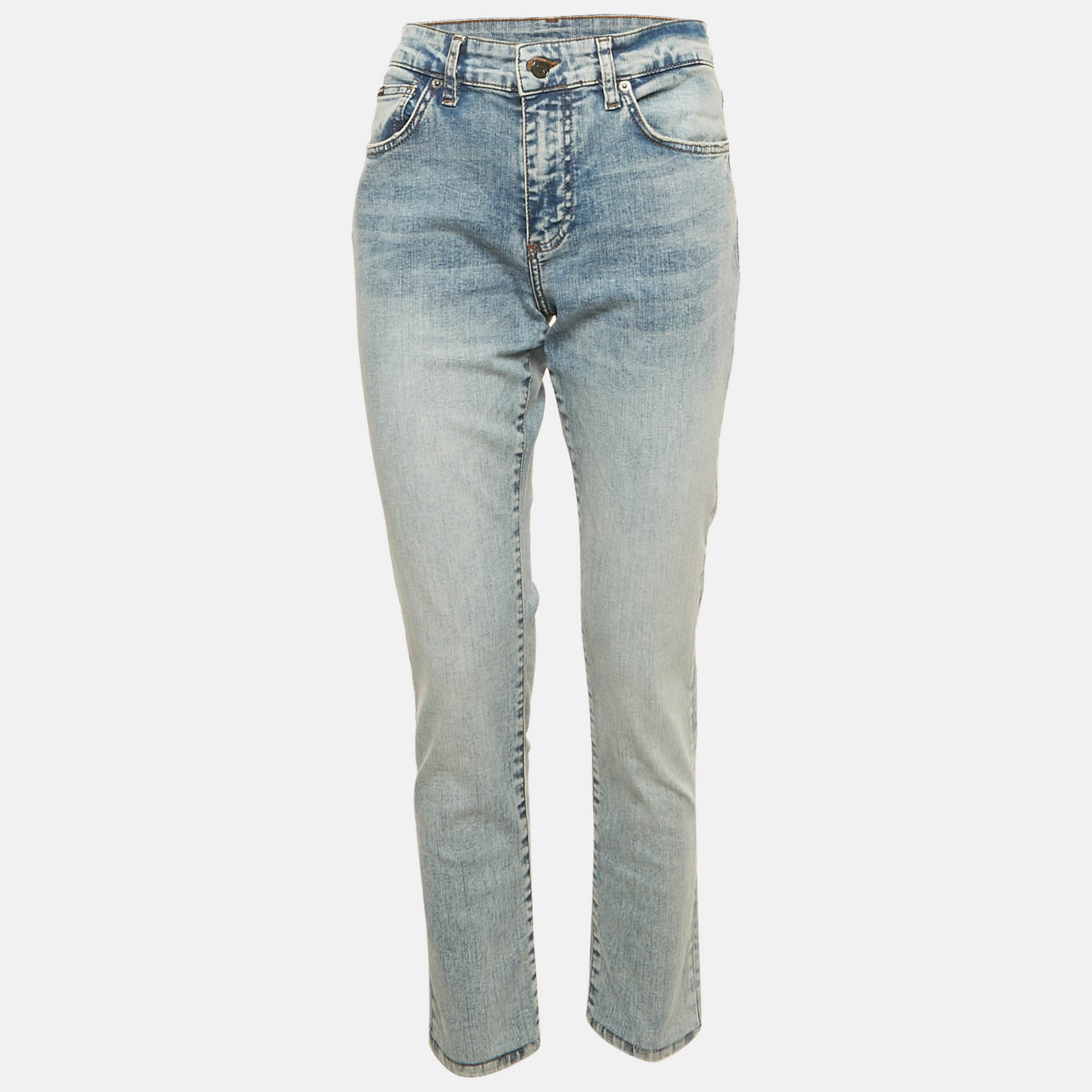 Pre-owned Dolce & Gabbana Blue Denim Slim Fit Jeans M
