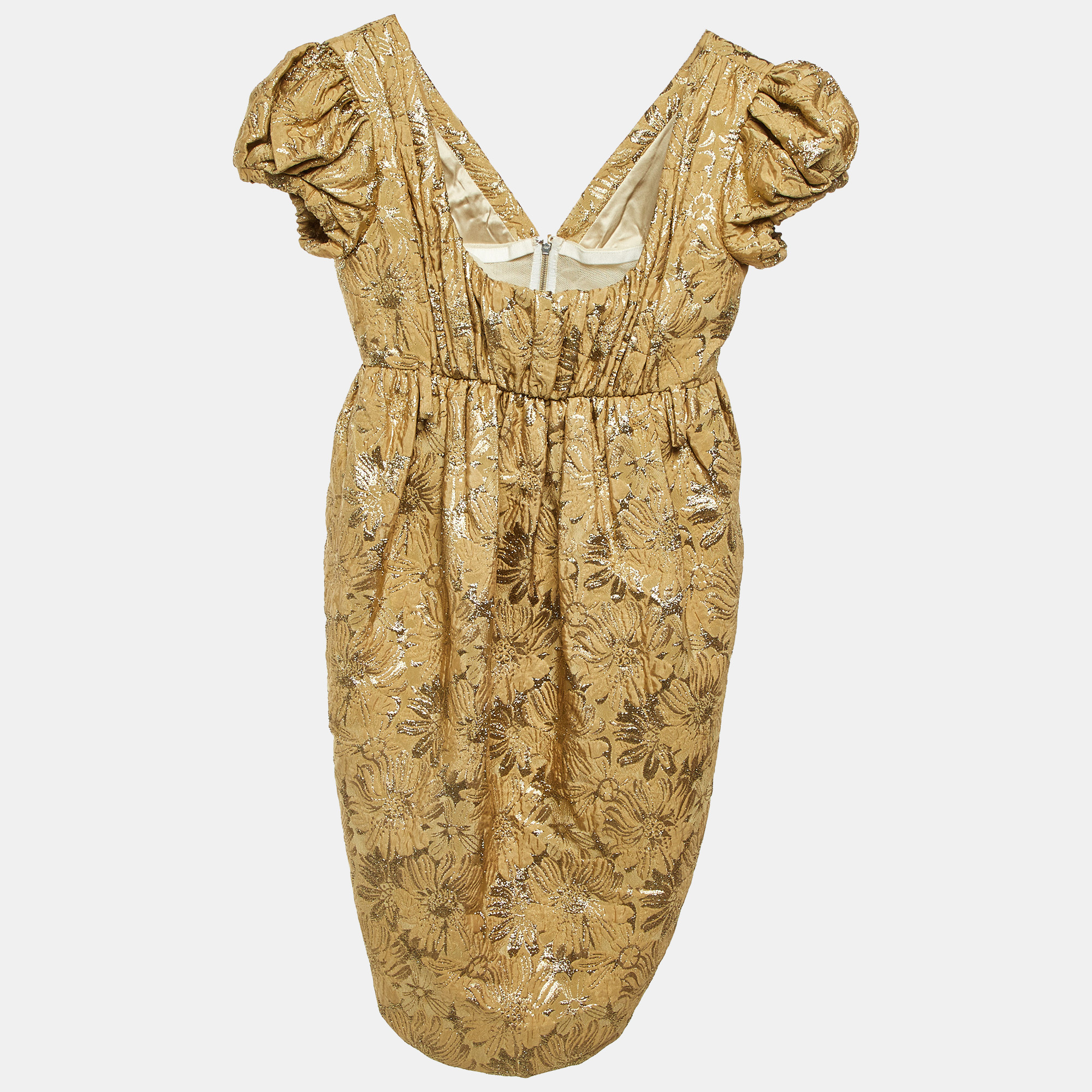 

Dolce & Gabbana Bold Brocade Corset Mini Dress S, Gold