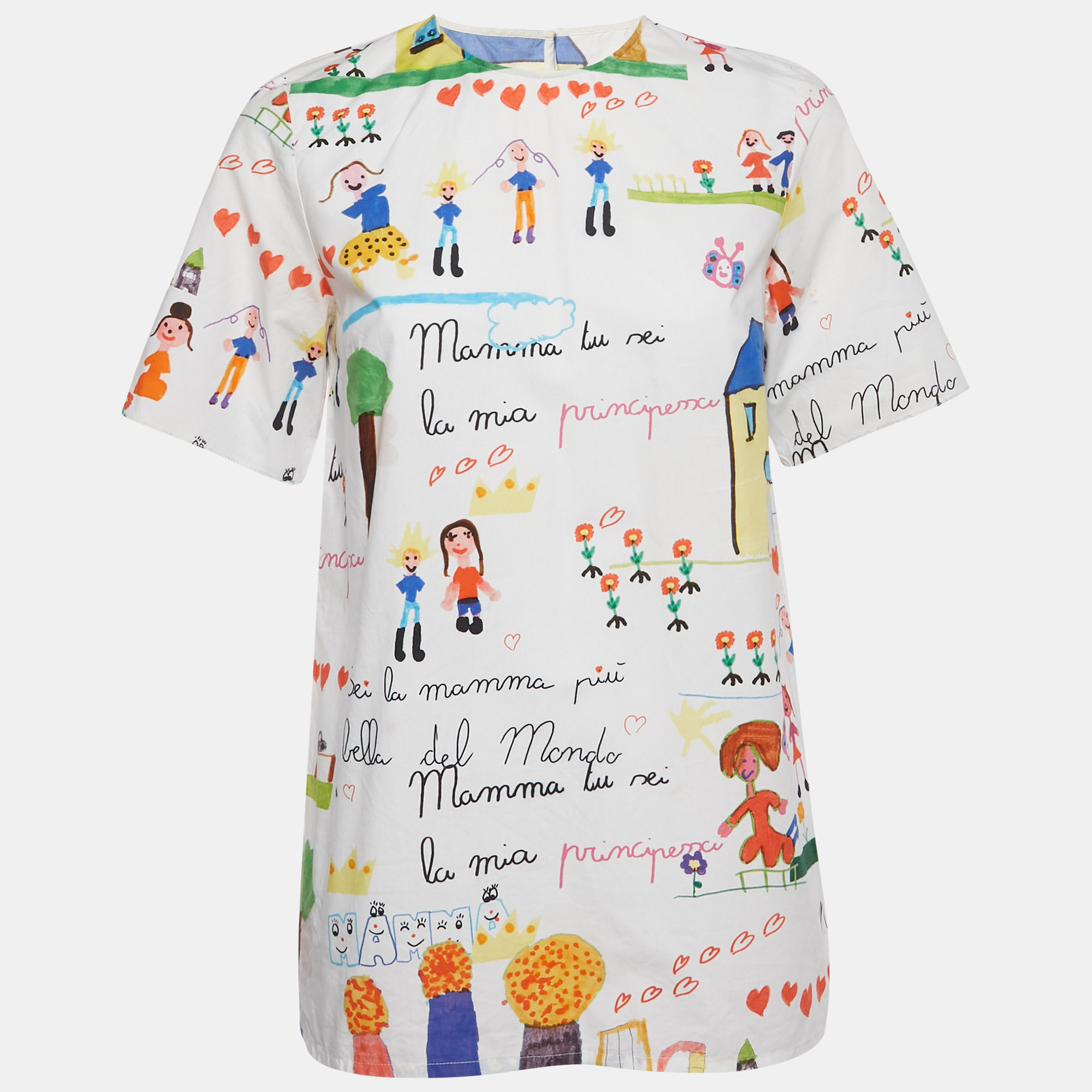 

Dolce & Gabbana White Kid's Drawing Cotton Top S