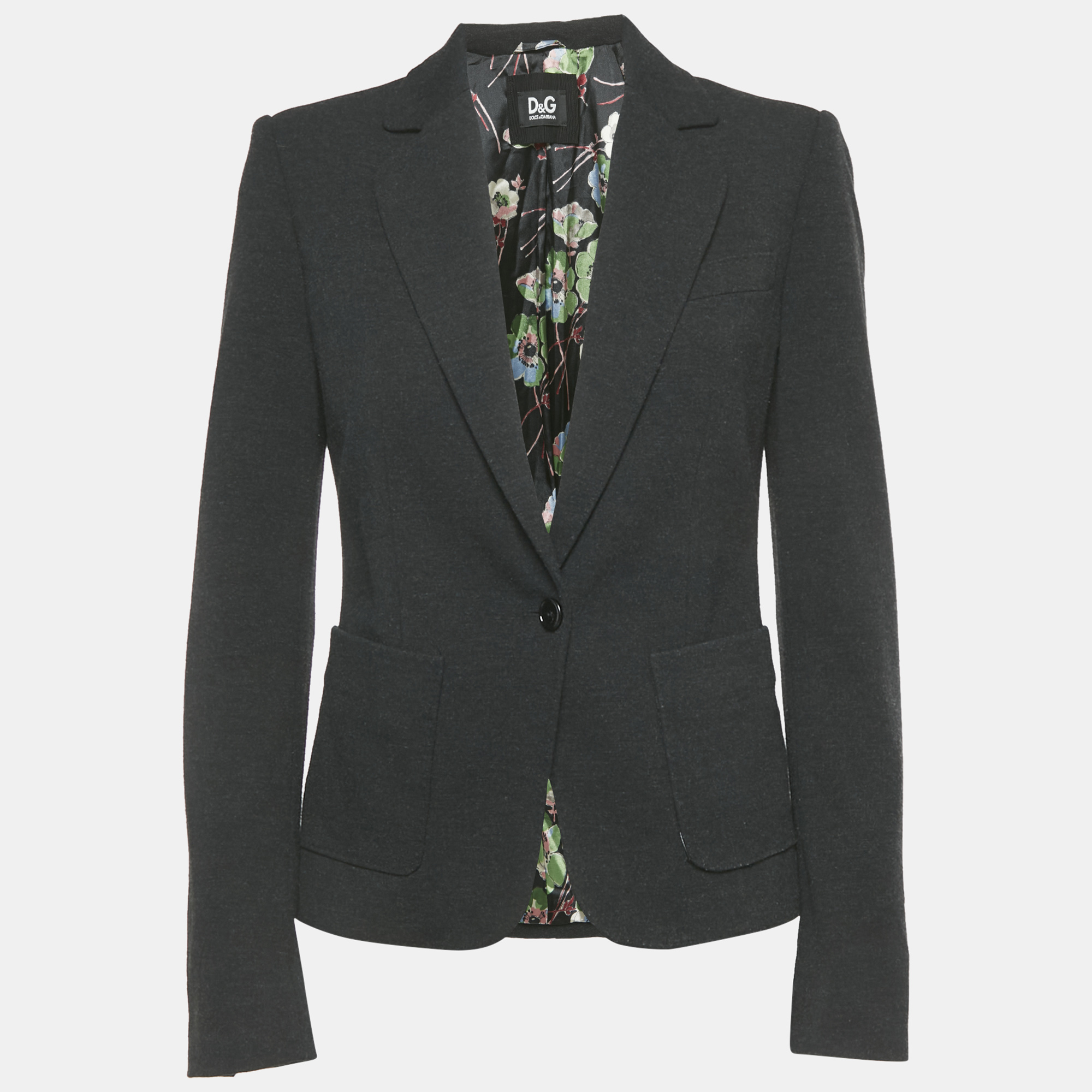 

Dolce & Gabbana Black Viscose Blend Single Breasted Blazer M
