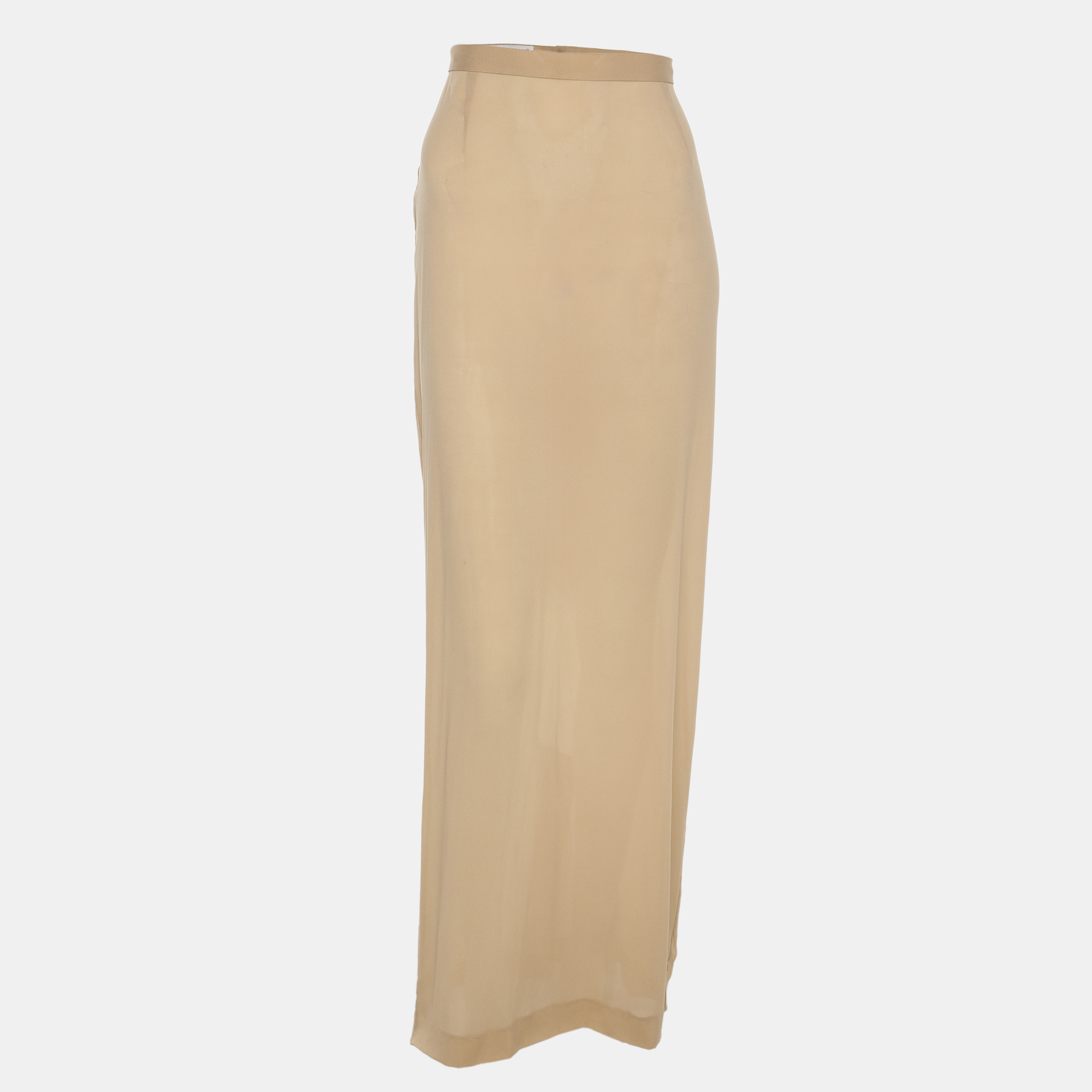 

Dolce & Gabbana Beige Chiffon Maxi Skirt M