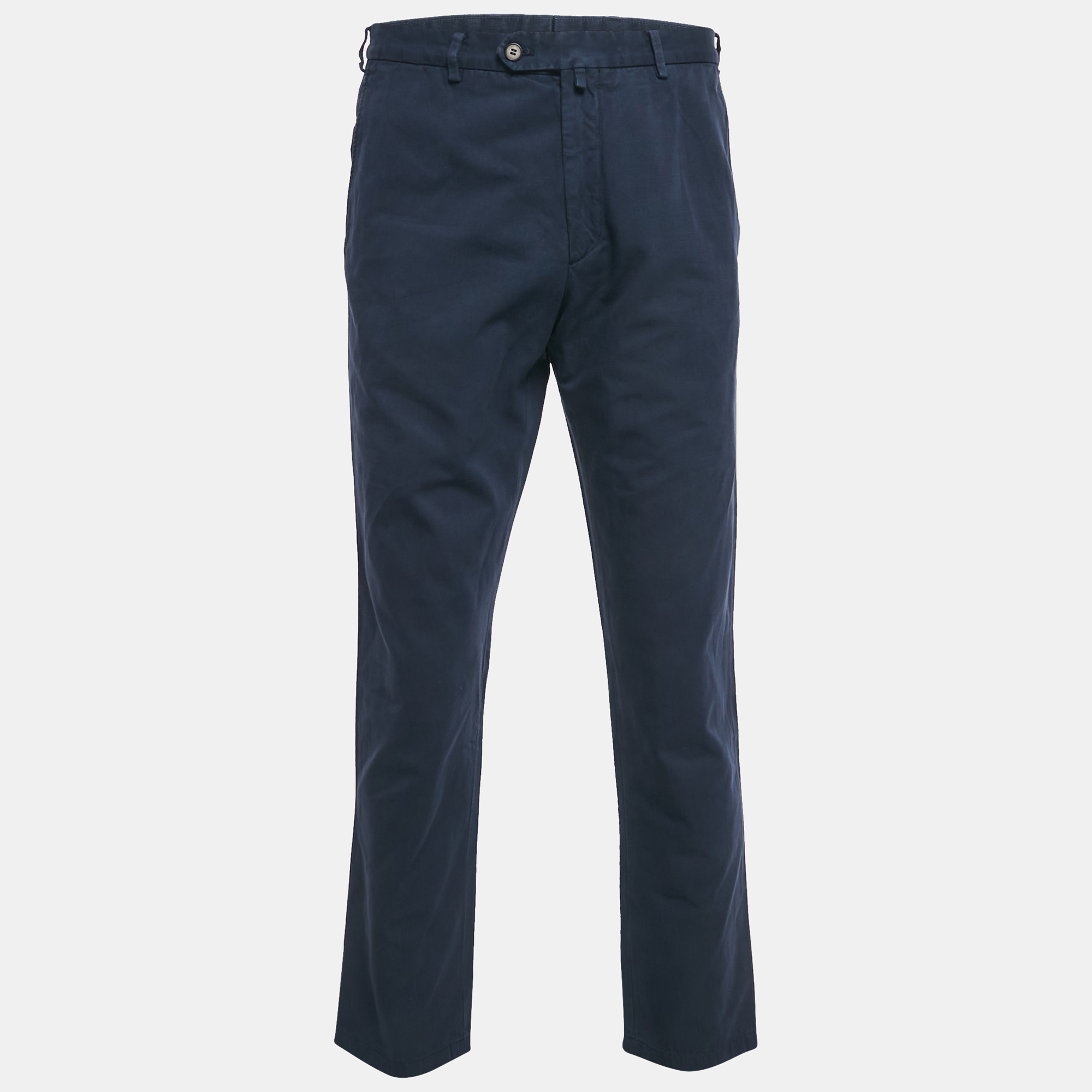 

Dolce & Gabbana Blue Cotton Formal Trousers XXL