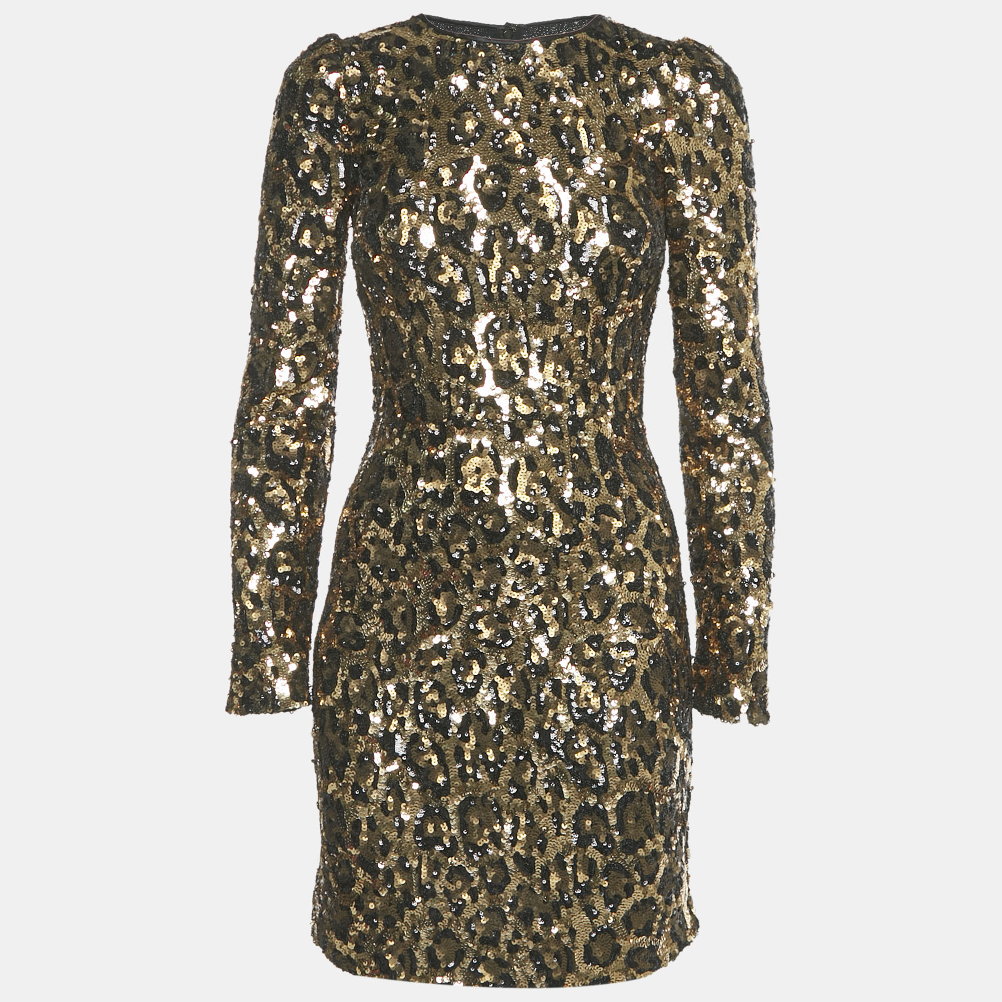 

Dolce & Gabbana Gold/Black Sequin Mini Dress S