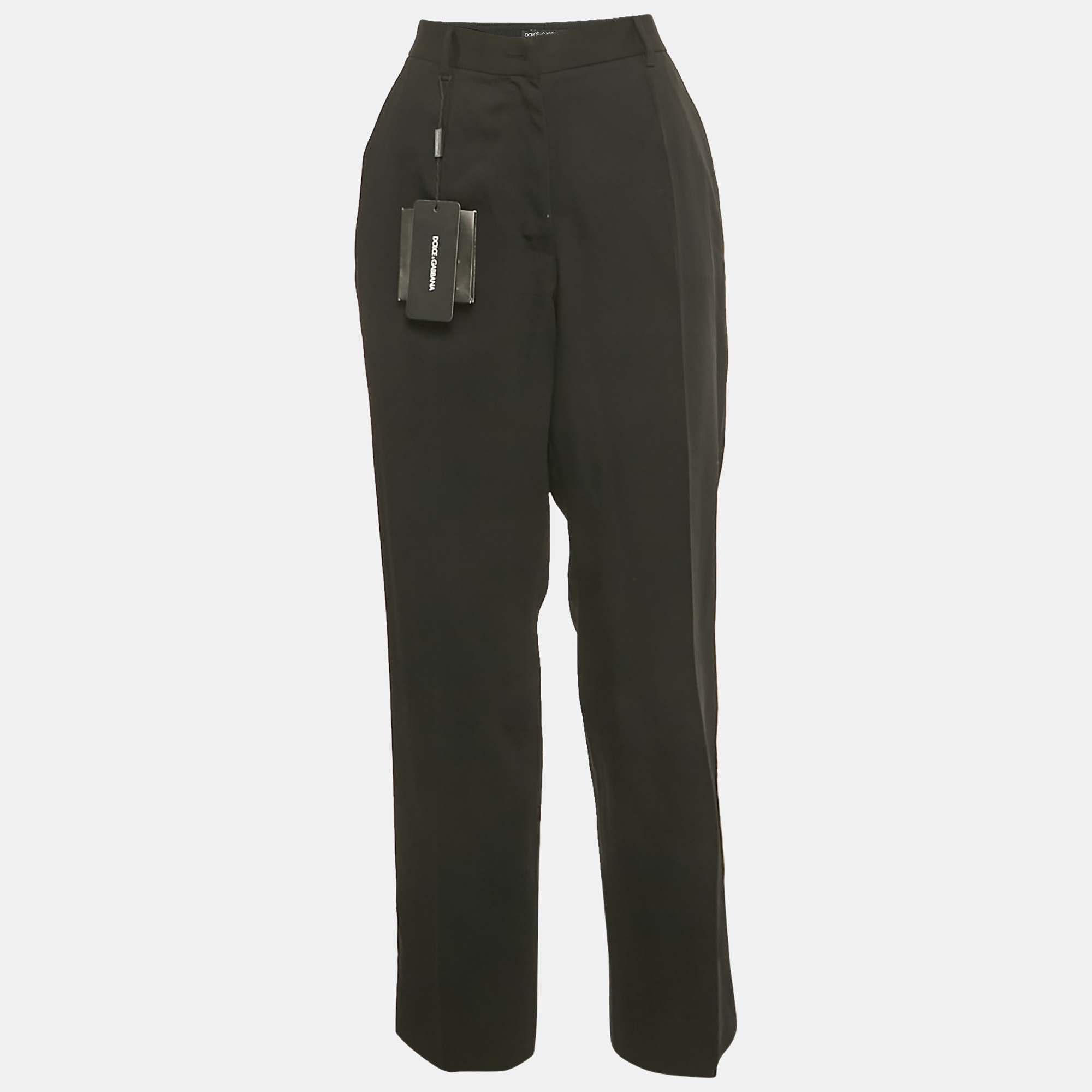 

Dolce & Gabbana Black Wool Tailored Trousers L