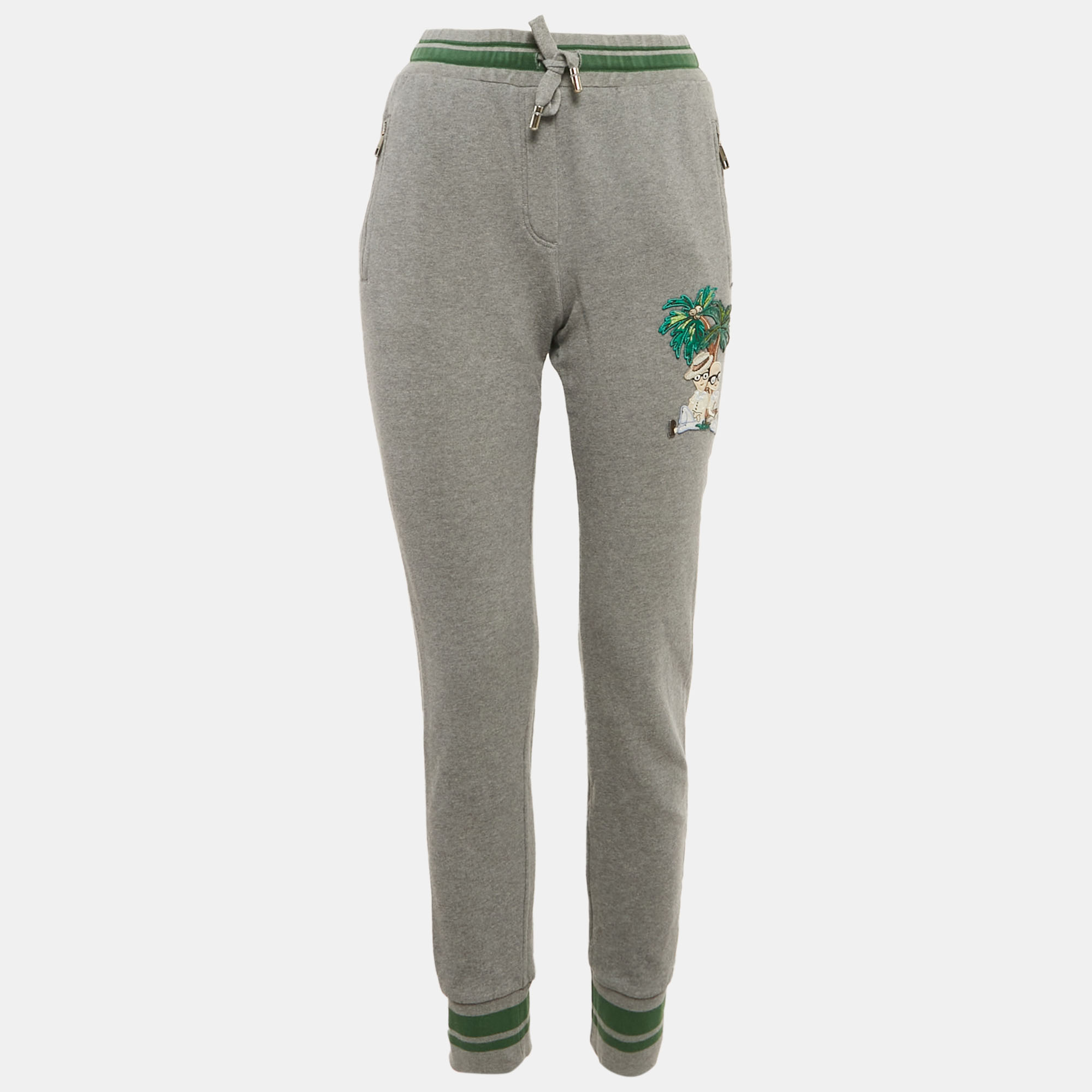 

Dolce & Gabbana Grey Cotton DGfamily Joggers S, Green