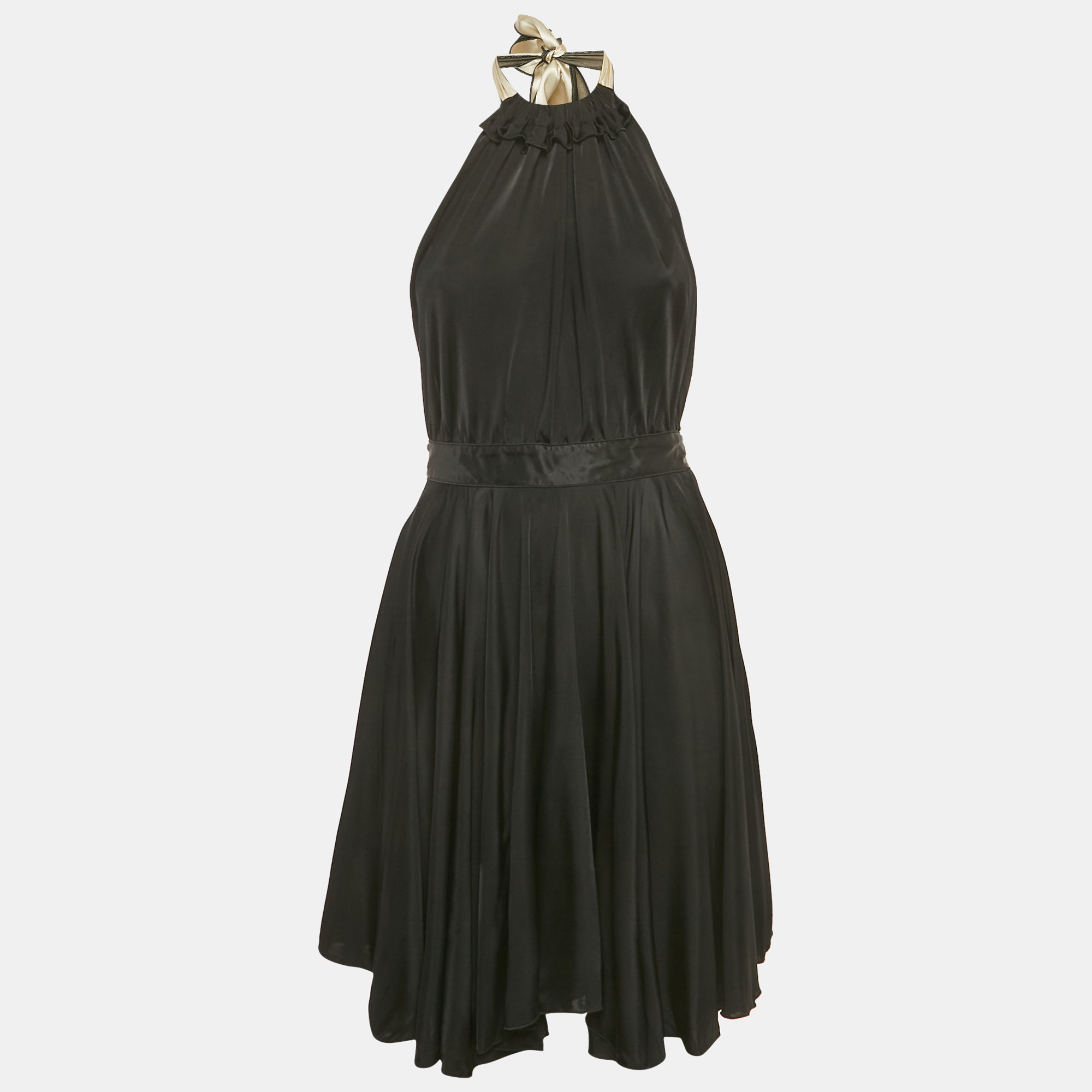 

D&G Black Jersey Halter Neck Mini Dress S