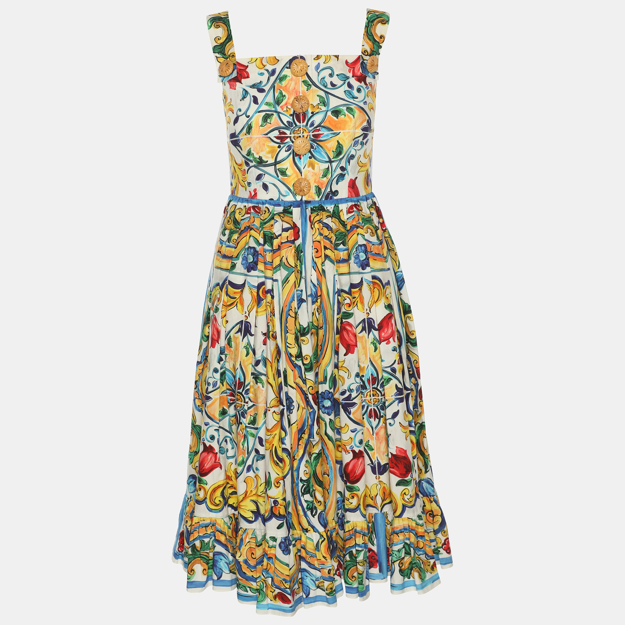 

Dolce & Gabbana Multicolor Printed Sleeveless Dress S