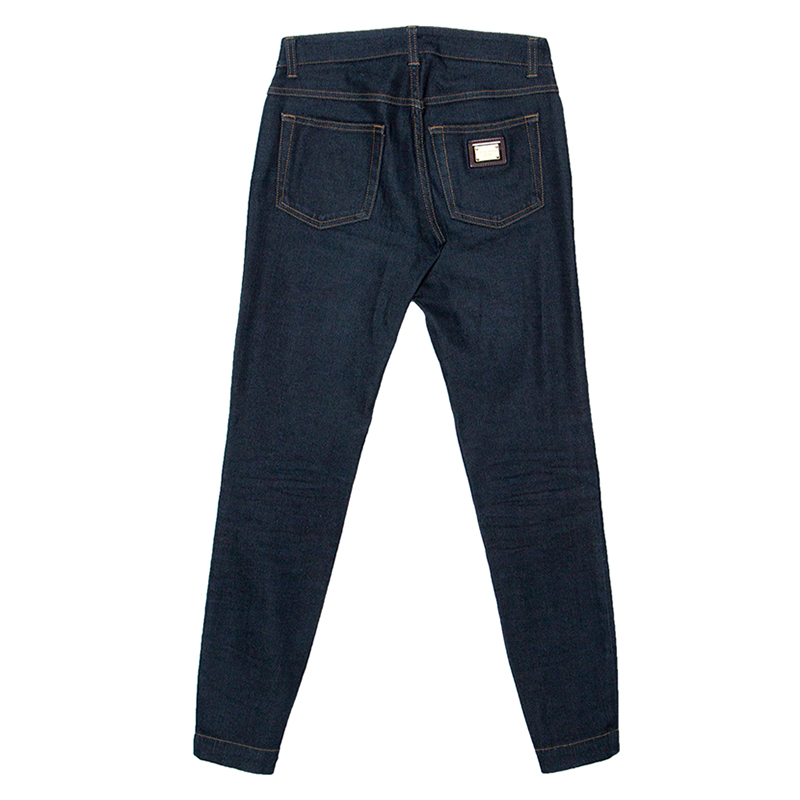 

Dolce and Gabbana Indigo Dark Wash Denim Skinny Pretty Jeans, Blue