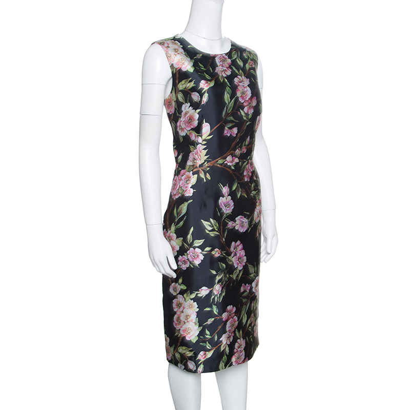 

Dolce & Gabbana Black Floral Print Sleeveless Dress