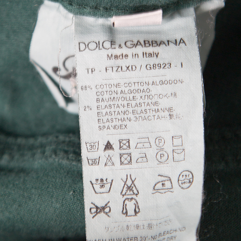 Pre-owned Dolce & Gabbana Green Skinny Pretty Jeans S