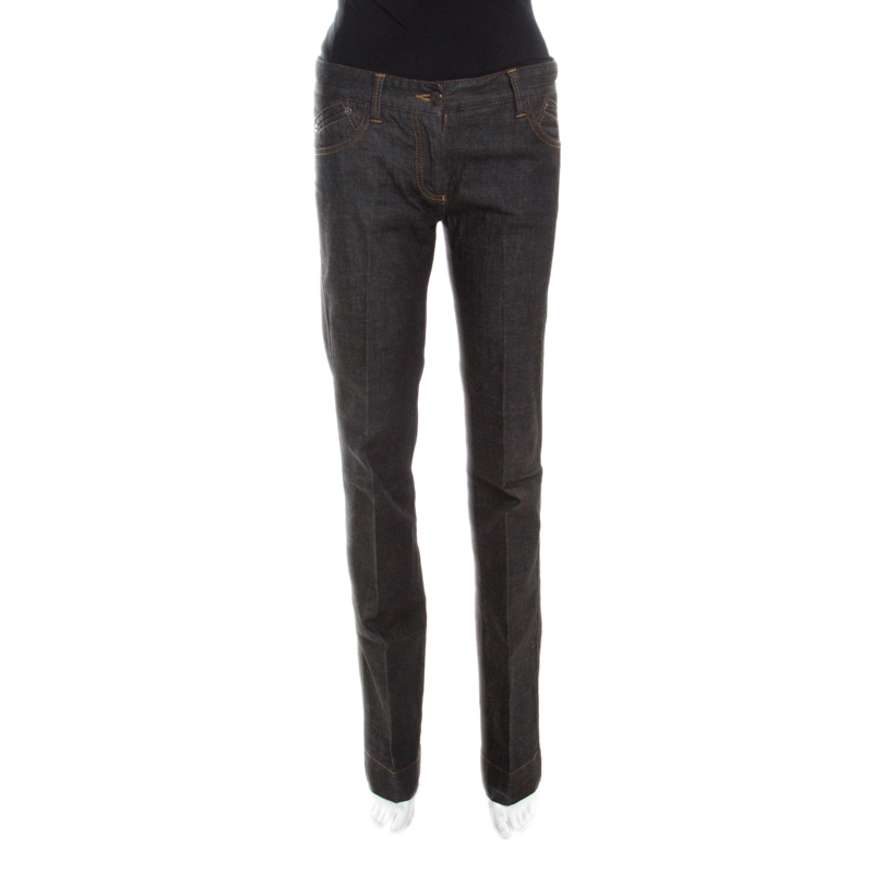 

Dolce & Gabbana Black Contrast Topstitch Detail Denim Jeans
