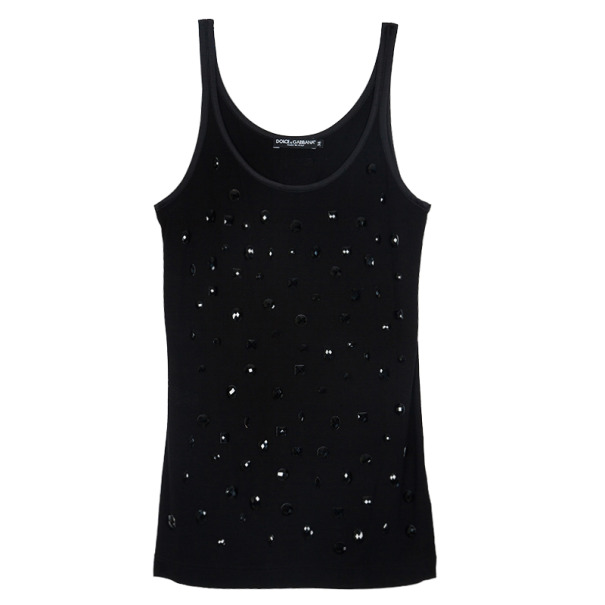 مملوكة مسبقًا Dolce and Gabbana Embellished Tank Top XS