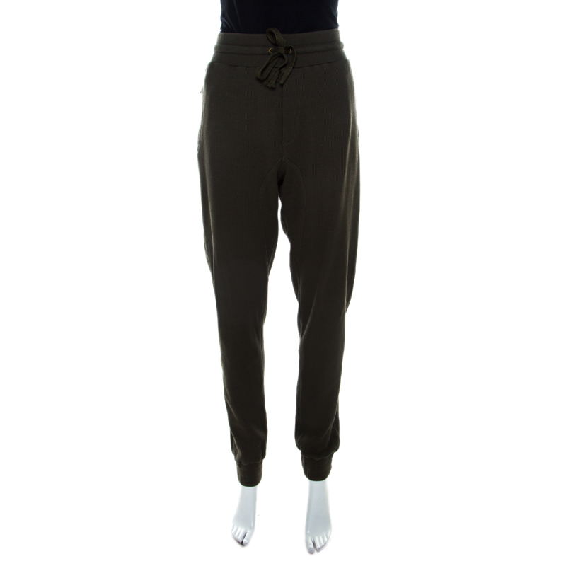 waffle knit jogger pants