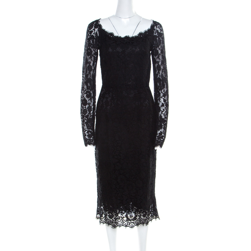 black lace dolce and gabbana dress