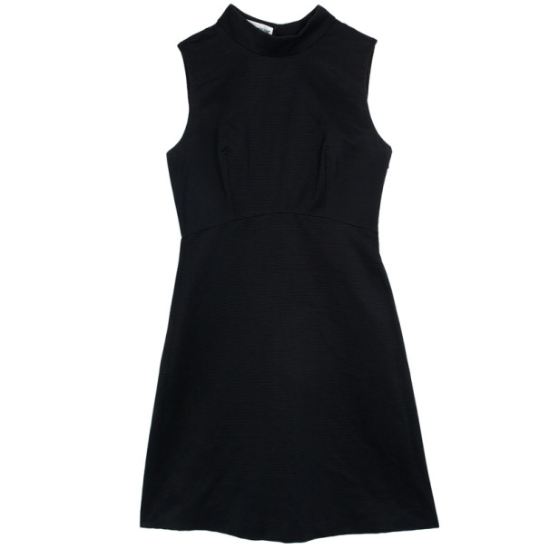 Pre Owned Dolce and Gabbana High Collar Black Dress M