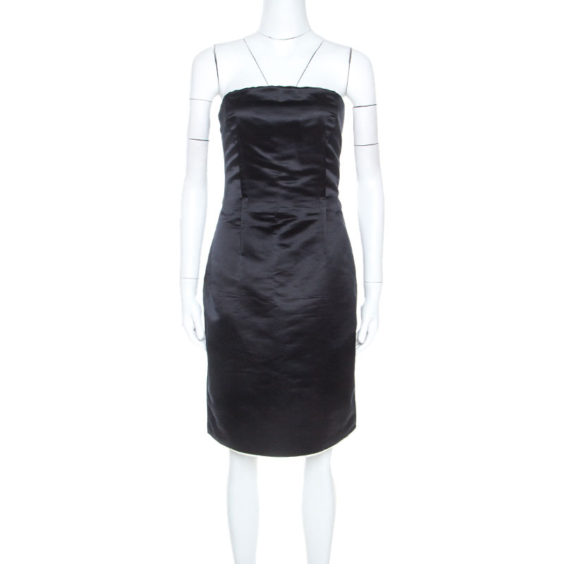 silk black dress short