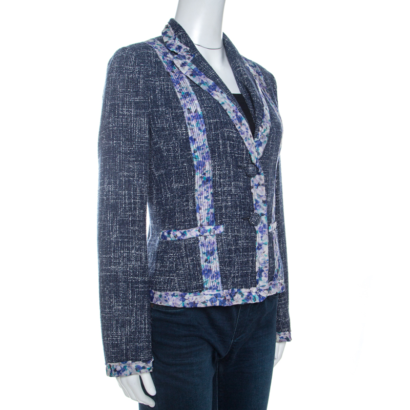 

Dolce & Gabbana Blue Tweed Blazer