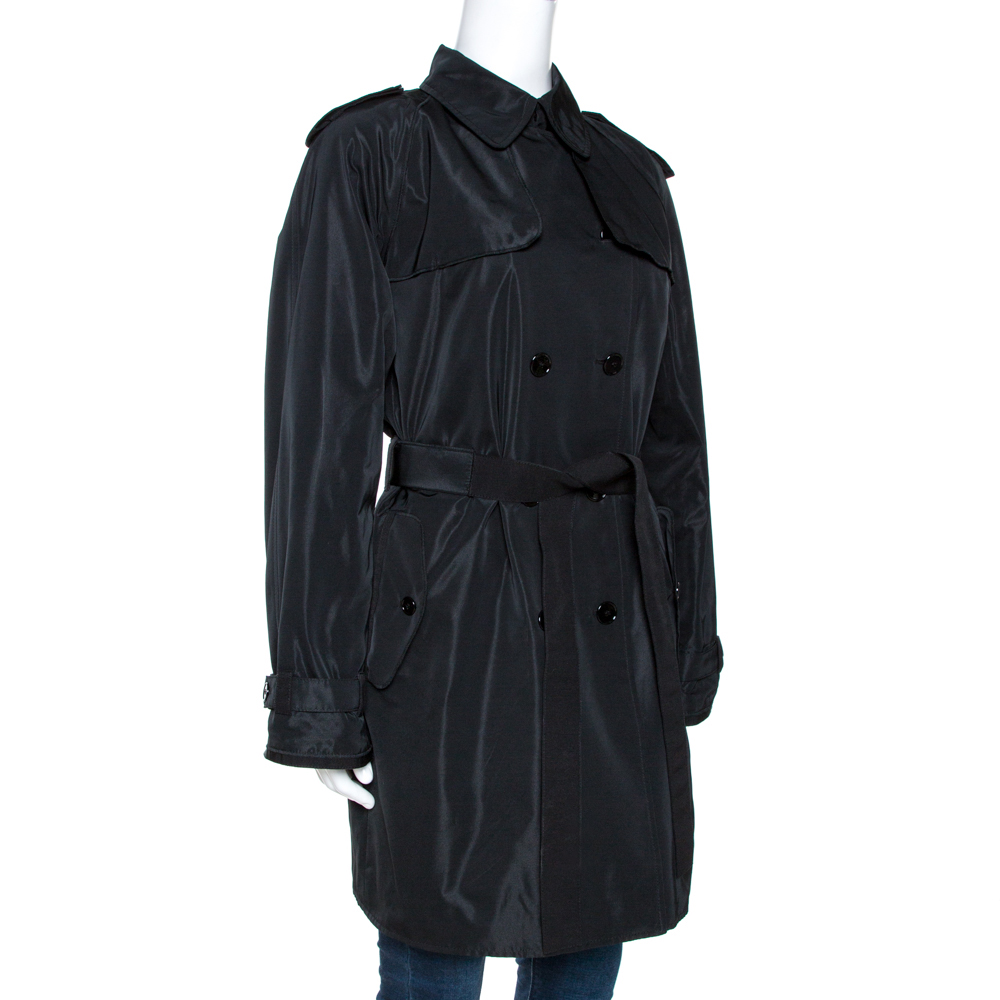 

Dolce & Gabbana Black Belted Double Breasted Coat