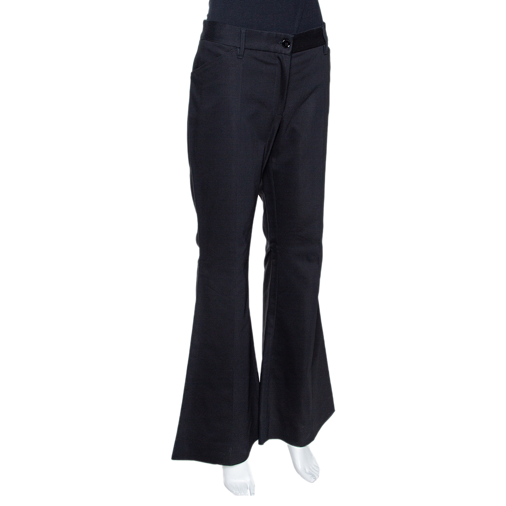 

Dolce & Gabbana Black Stretch Cotton Flared Pants