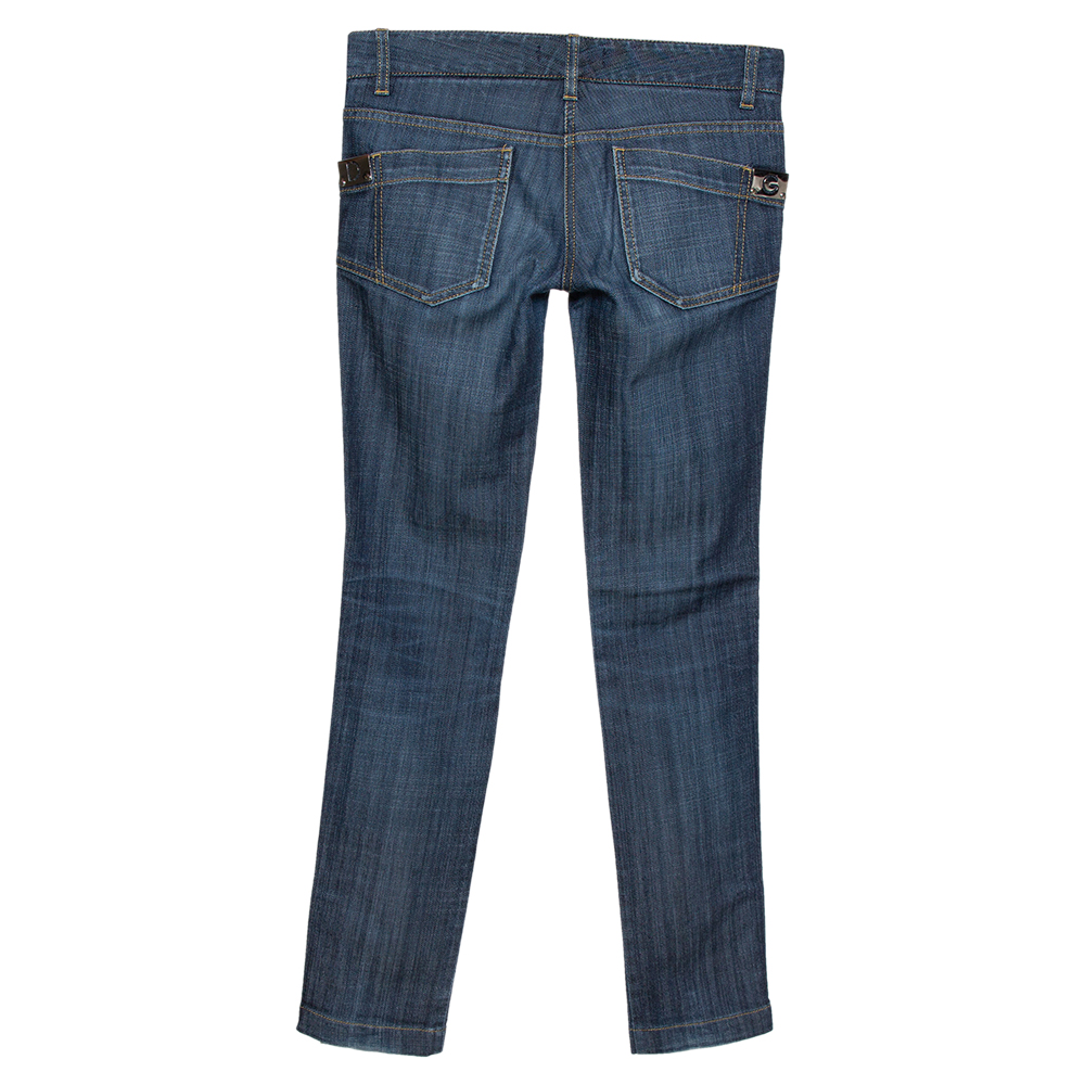 

Dolce & Gabbana Blue Cotton Blend Denim Low Rise Jeans