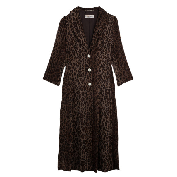 Dolce and Gabbana Leopard Print Dress and Jacket M