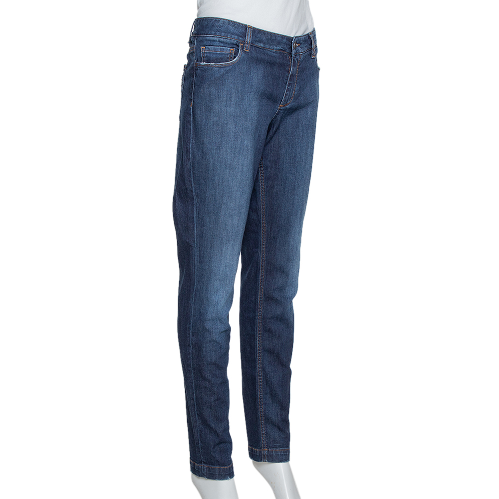 

Dolce & Gabbana Indigo Stretch Denim Slim Fit Jeans, Blue