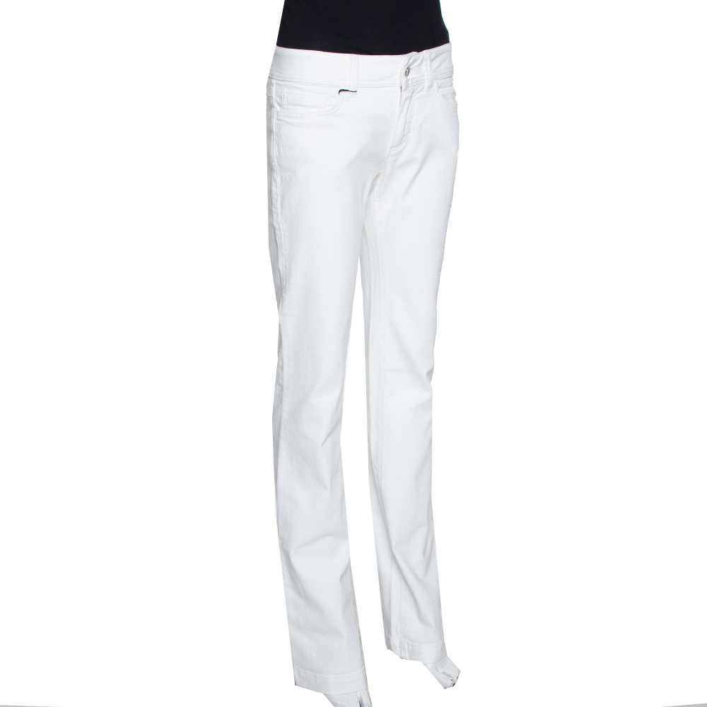 

Dolce & Gabbana White Denim Cool Fit Flared Jeans