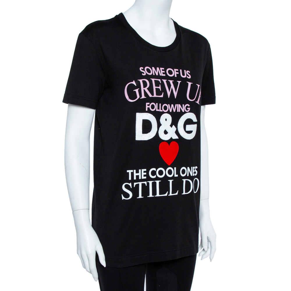 

Dolce & Gabbana Black Cotton The Cool Ones T-Shirt