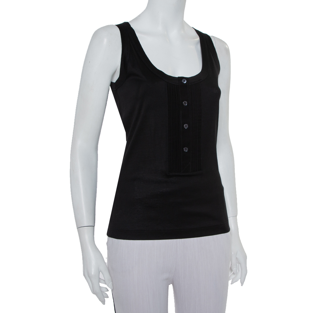 

Dolce & Gabbana Black Cotton Tank Top