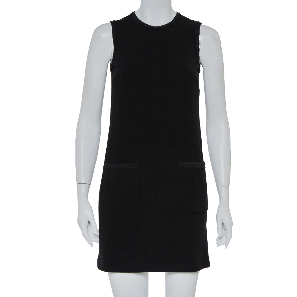 

Dolce & Gabbana Black Crepe Sleeveless Shift Dress