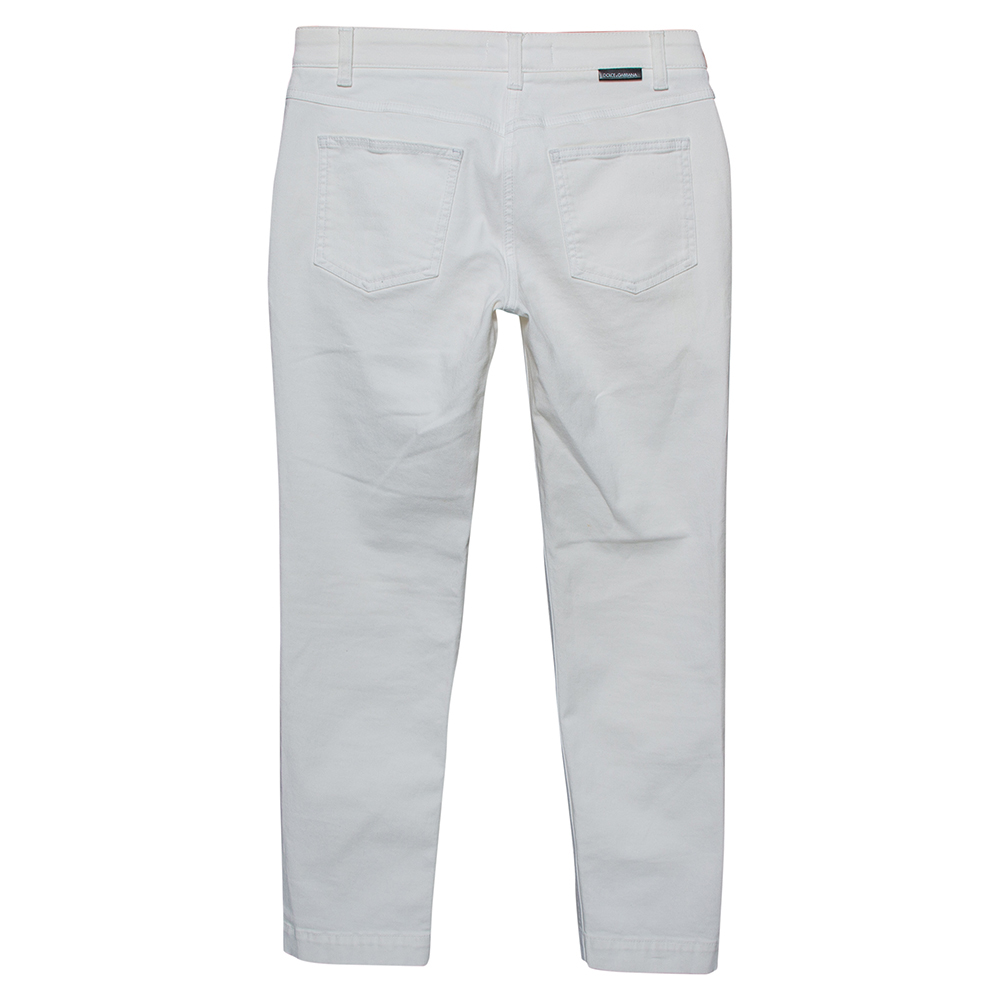 

Dolce & Gabbana White Denim Capri Jeans