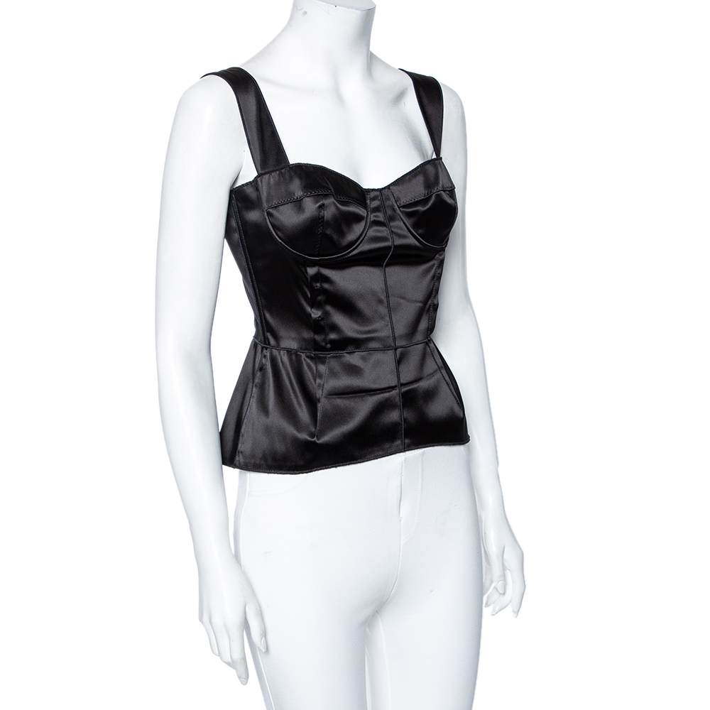 

Dolce & Gabbana Black Satin Corset