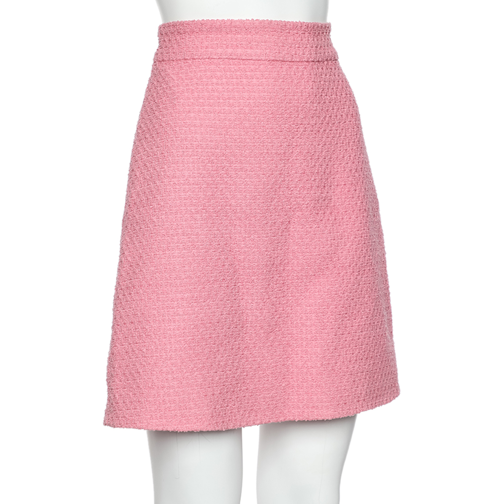 

Gucci Pink Tweed A-Line Mini Skirt