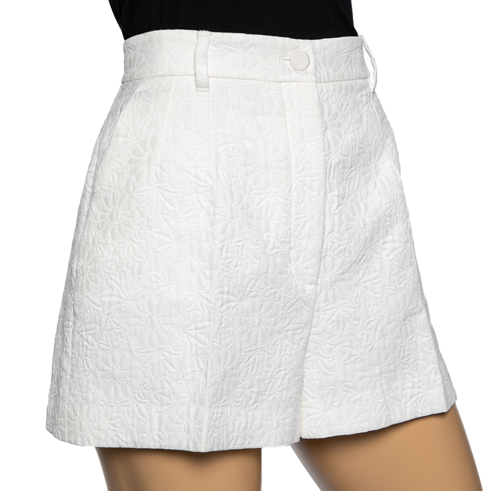 

Dolce & Gabbana White Floral Patterned Cotton Shorts