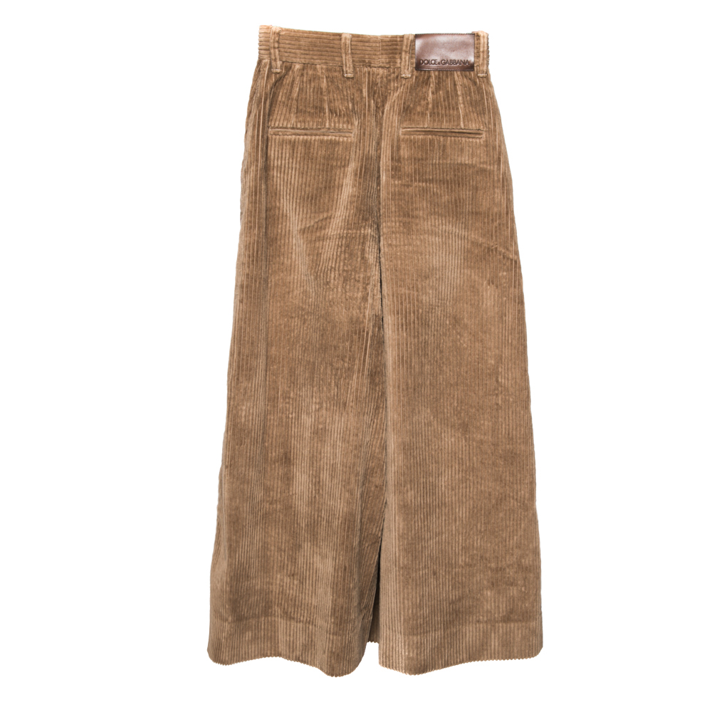 

Dolce & Gabbana Brown Corduroy Flared Leg Culottes