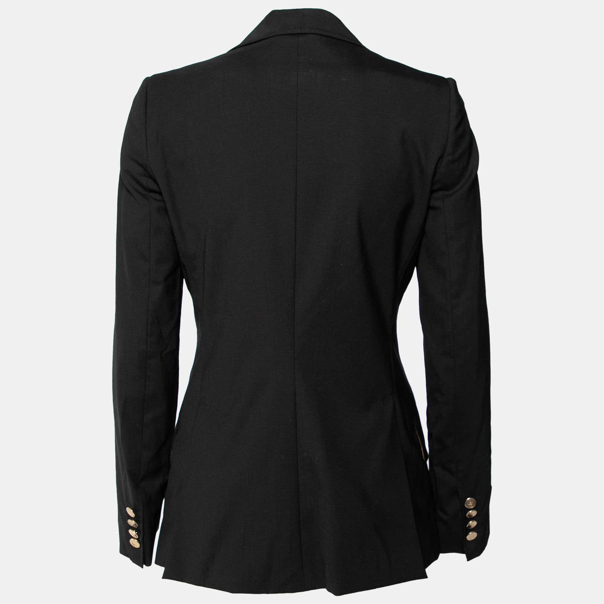 

Dolce & Gabbana Black Wool Single Breasted Blazer