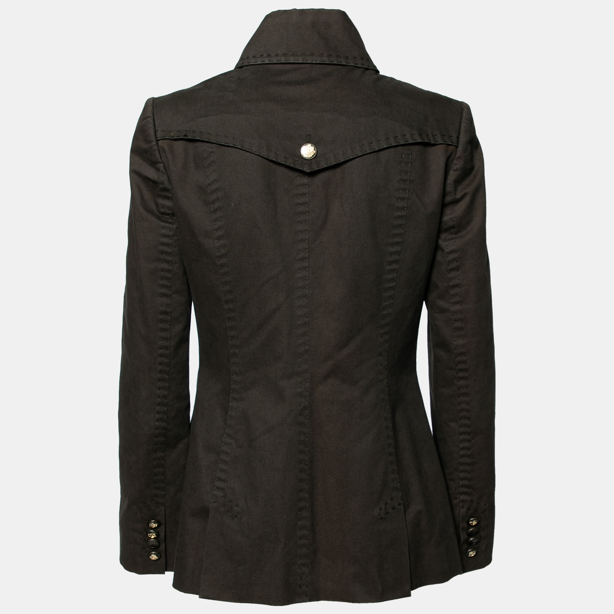 

Dolce & Gabbana Military Green Cotton Double Breasted Jacket