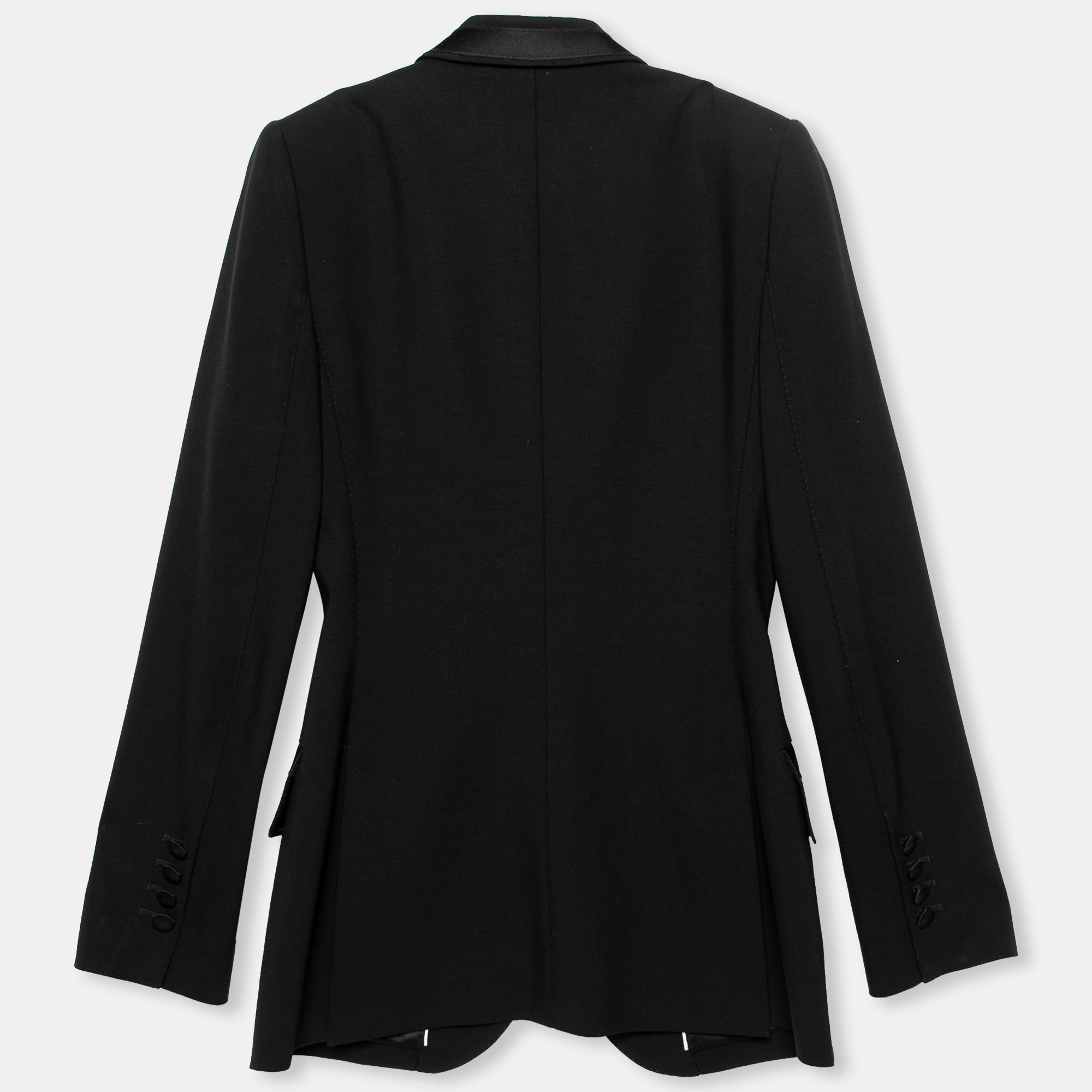 

Dolce & Gabbana Black Wool Devotion Embroidered Blazer