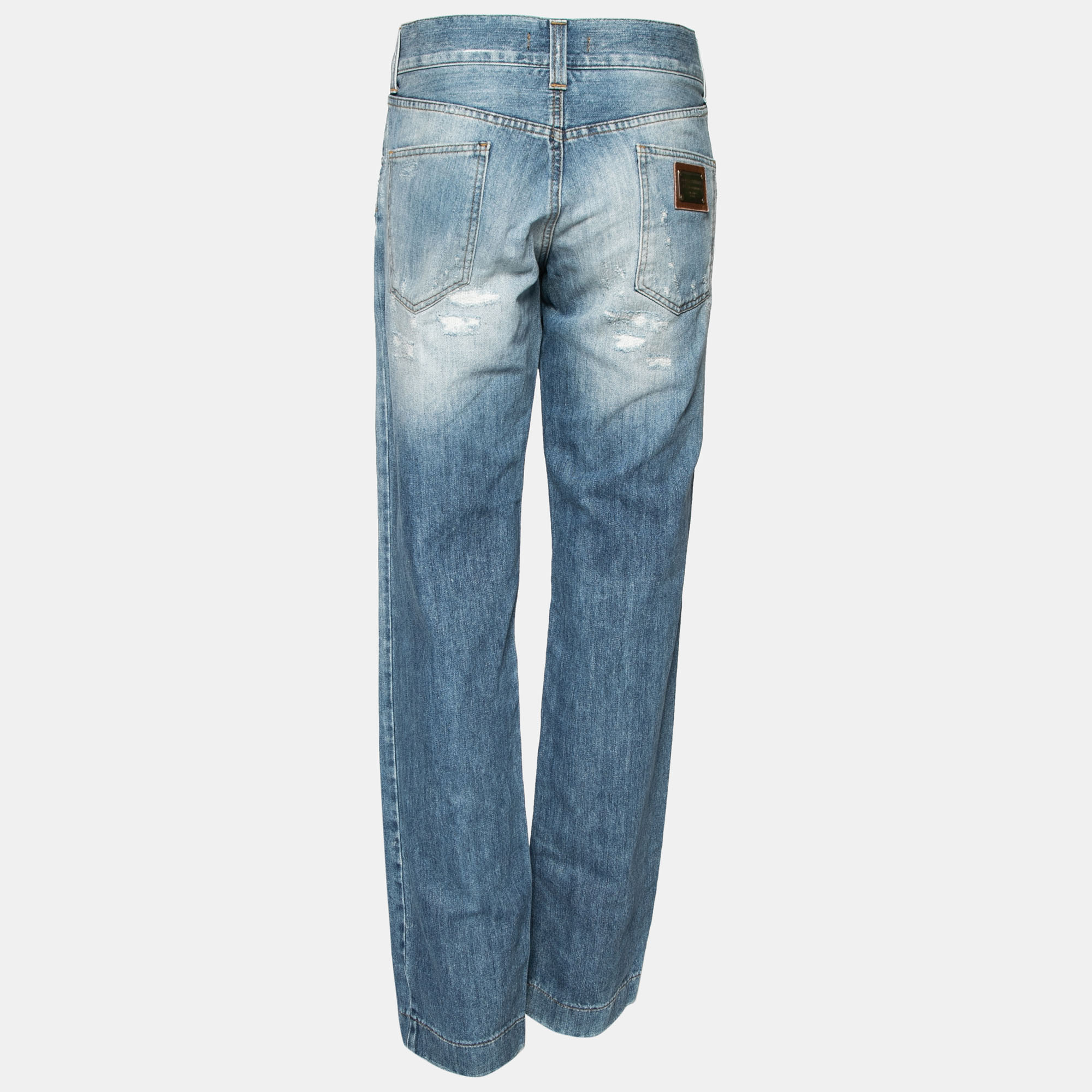 

Dolce & Gabbana Blue Denim Distressed Jeans