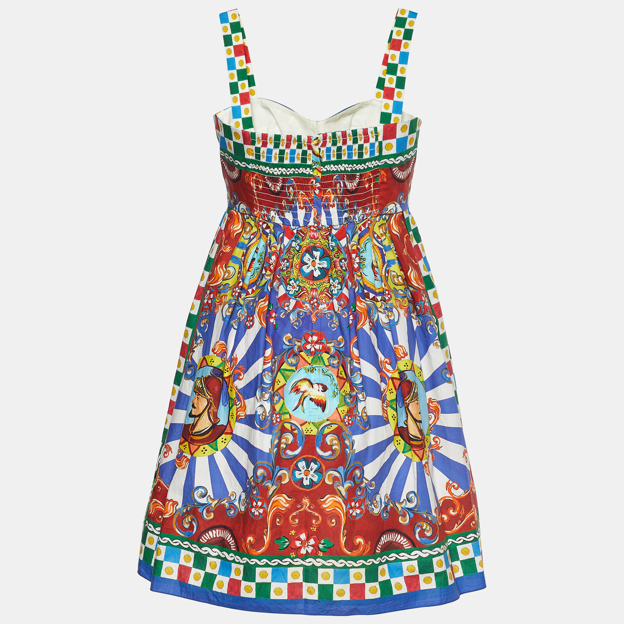 

Dolce & Gabbana Multicolor Sicilian Print Cotton Mini Dress