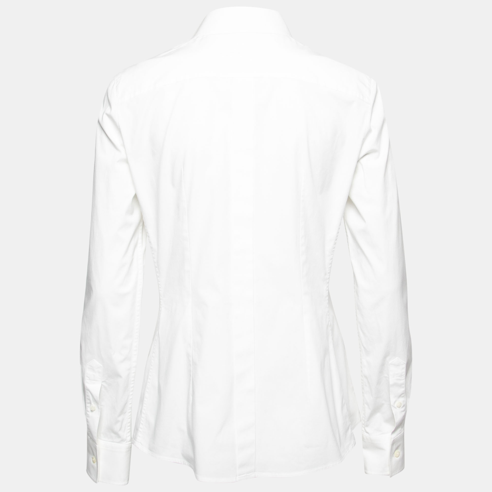 

Dolce & Gabbana White Cotton Button Front Shirt