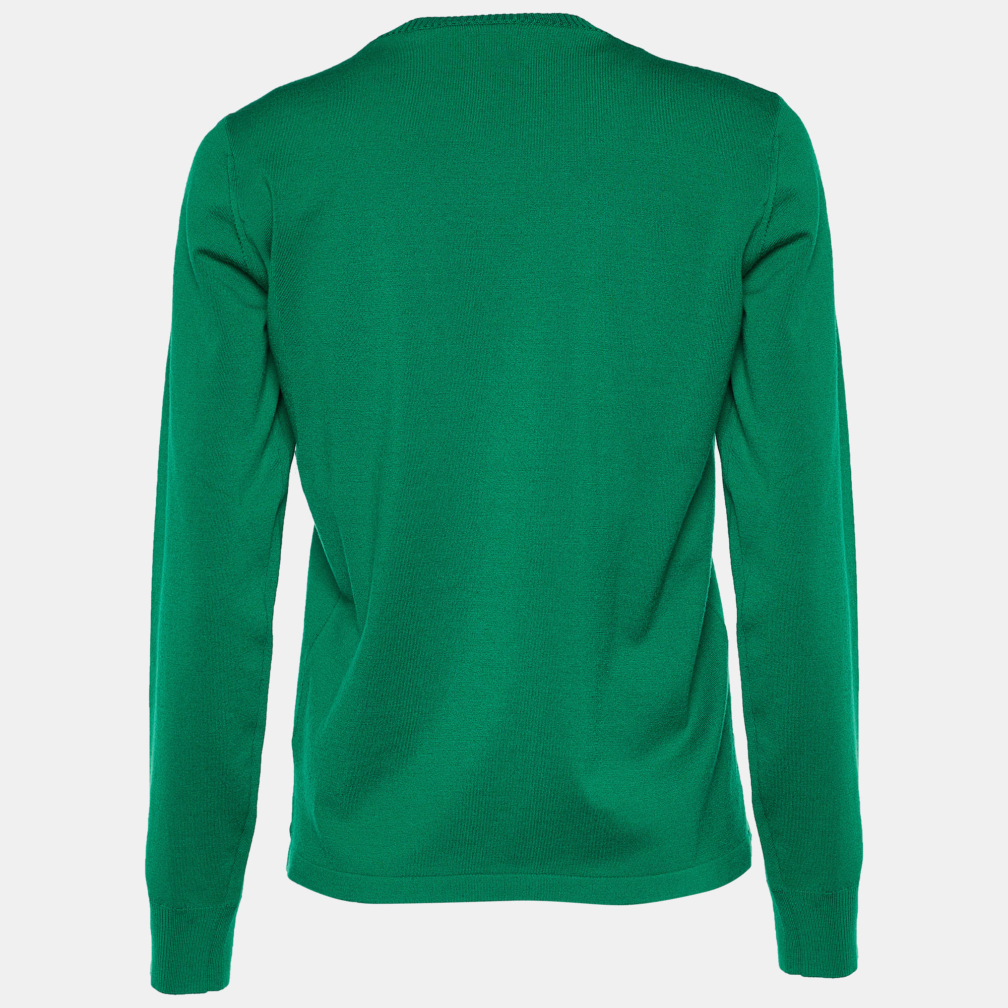 

Dolce & Gabbana Green Wool Button Front Cardigan