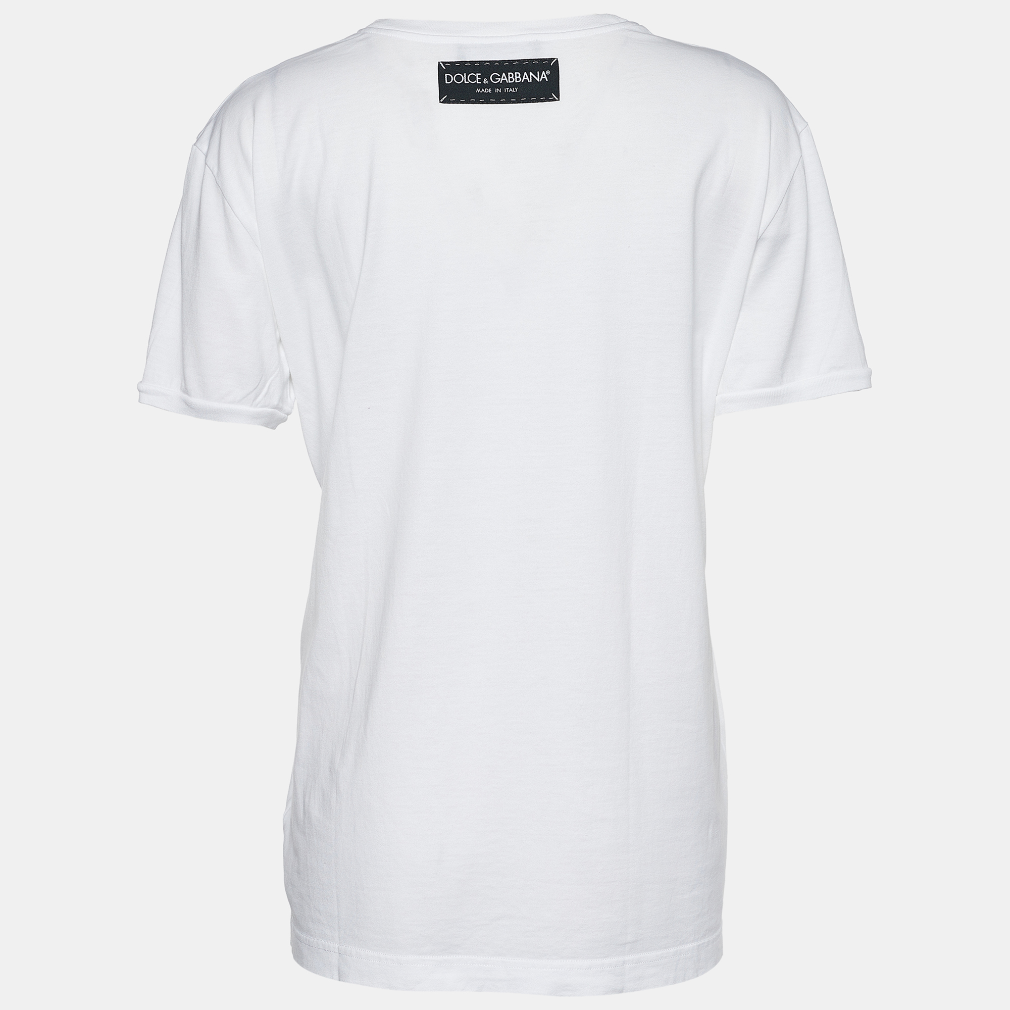 

Dolce & Gabbana White Jersey DG Love Foil Print T-Shirt