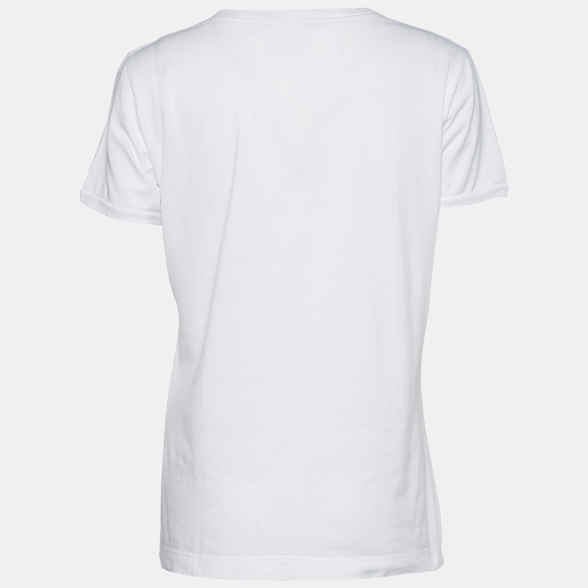 

Dolce & Gabbana White Jersey Love Embroidered T-Shirt
