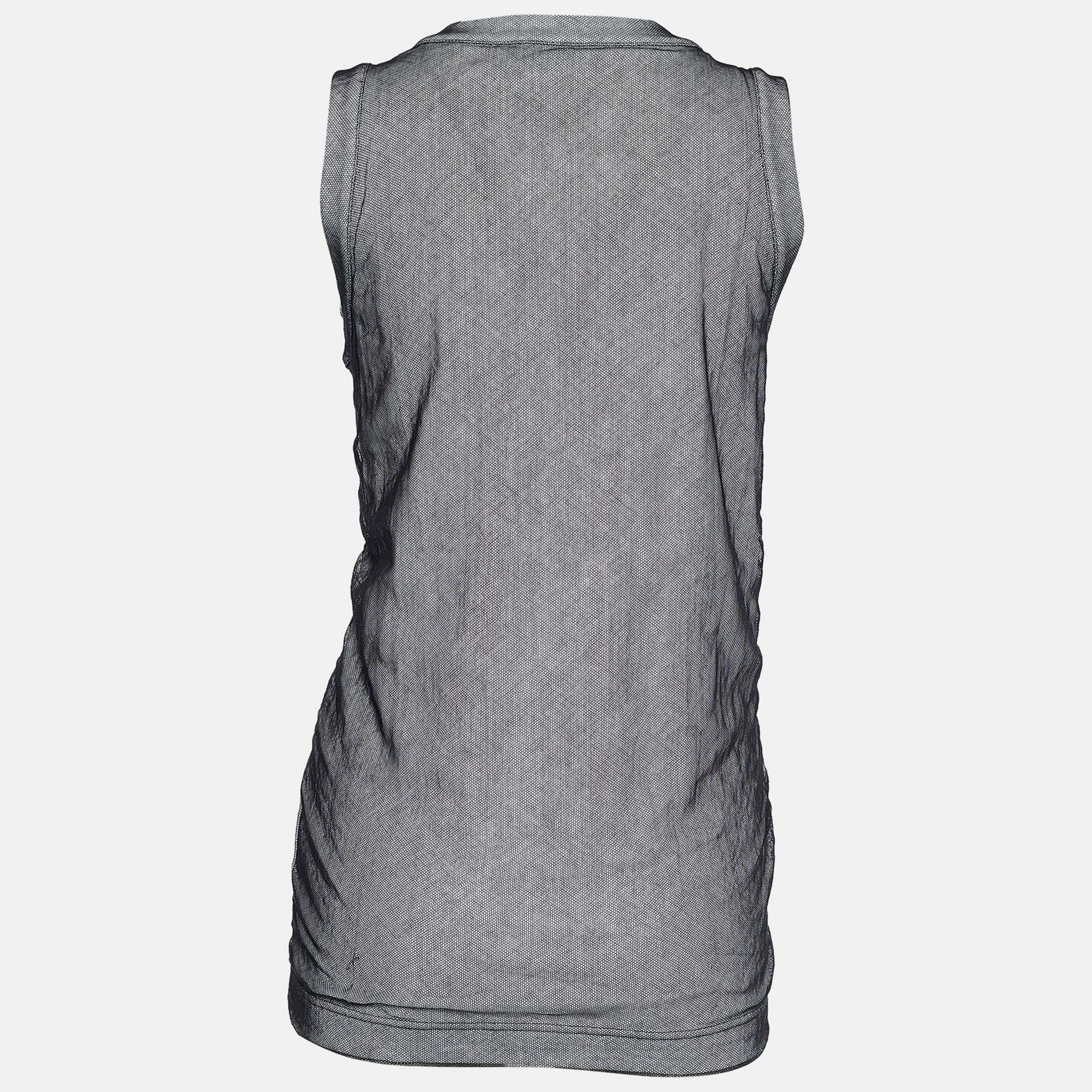 

Dolce & Gabbana Grey Cotton Sleeveless Top