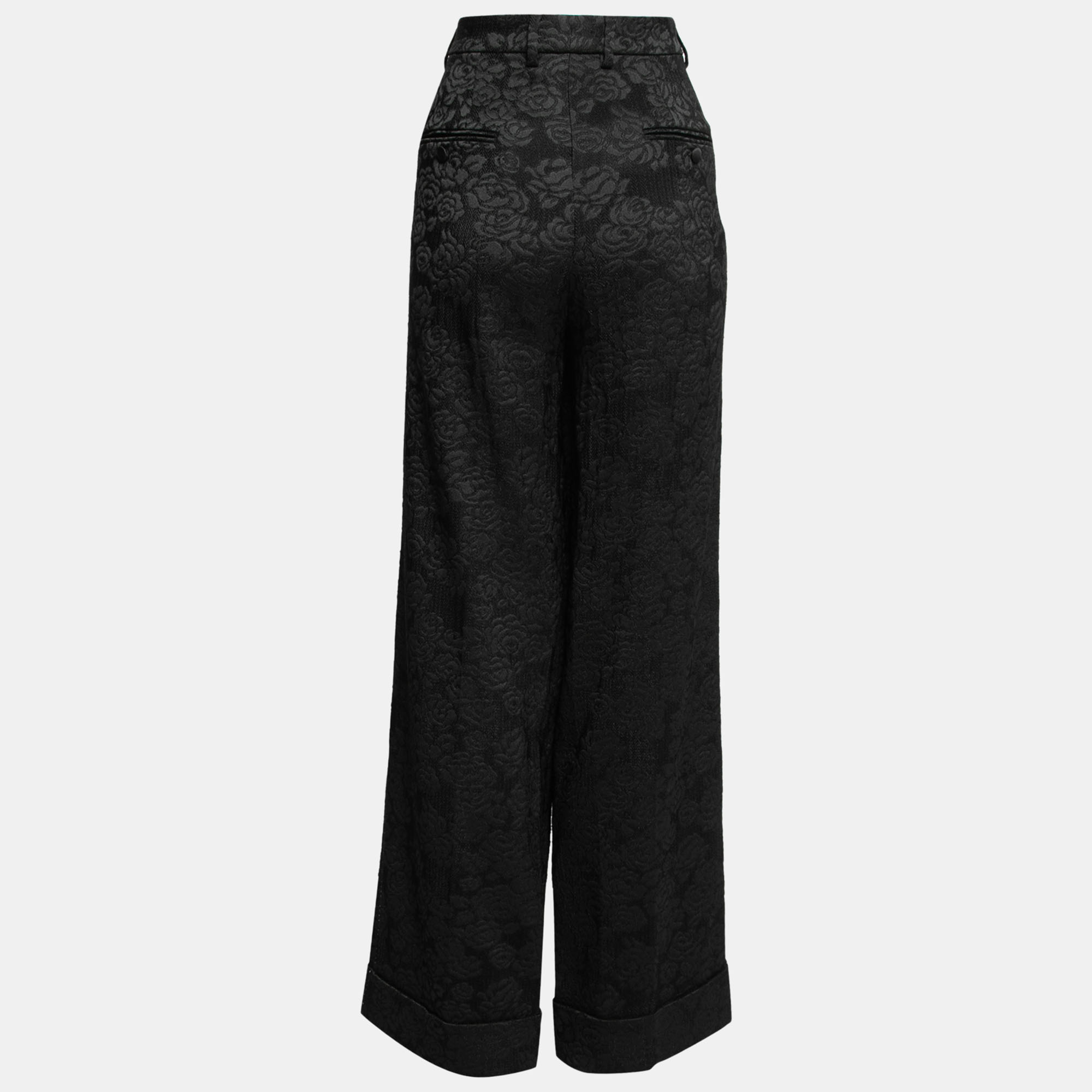 

Dolce & Gabbana Black Brocade Trousers